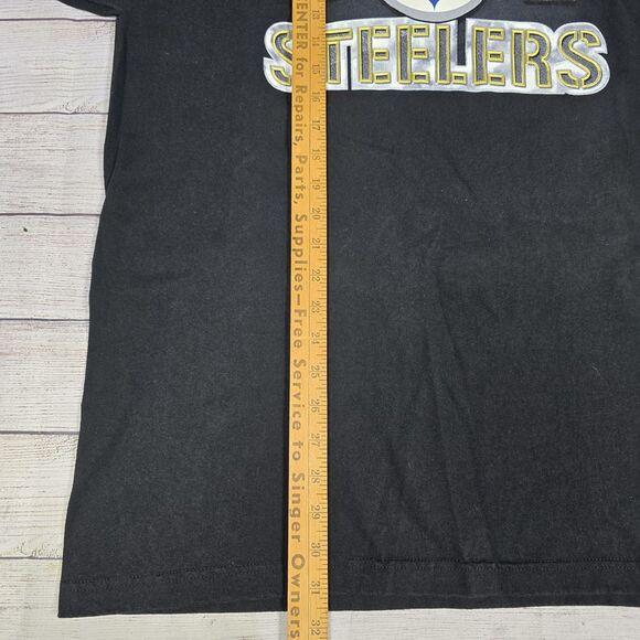 Vintage Y2K Reebok Pittsburgh Steelers Super Steelers AFC Black T-Shirt Sz Large - Picture 8 of 8